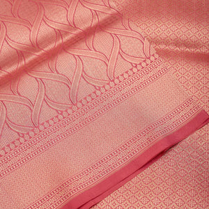 Peach Zariwork Pure Silk Saree