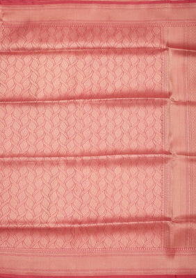 Peach Zariwork Pure Silk Saree