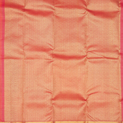 Peach Zariwork Pure Silk Saree