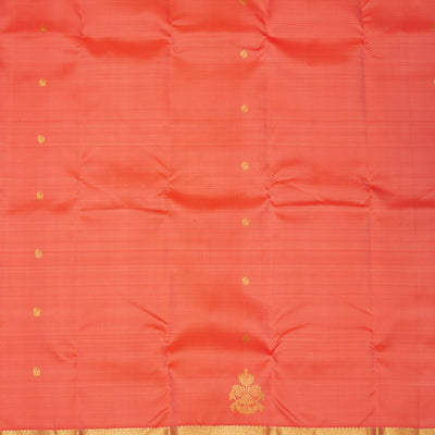 Peach Zariwork Pure Silk Saree