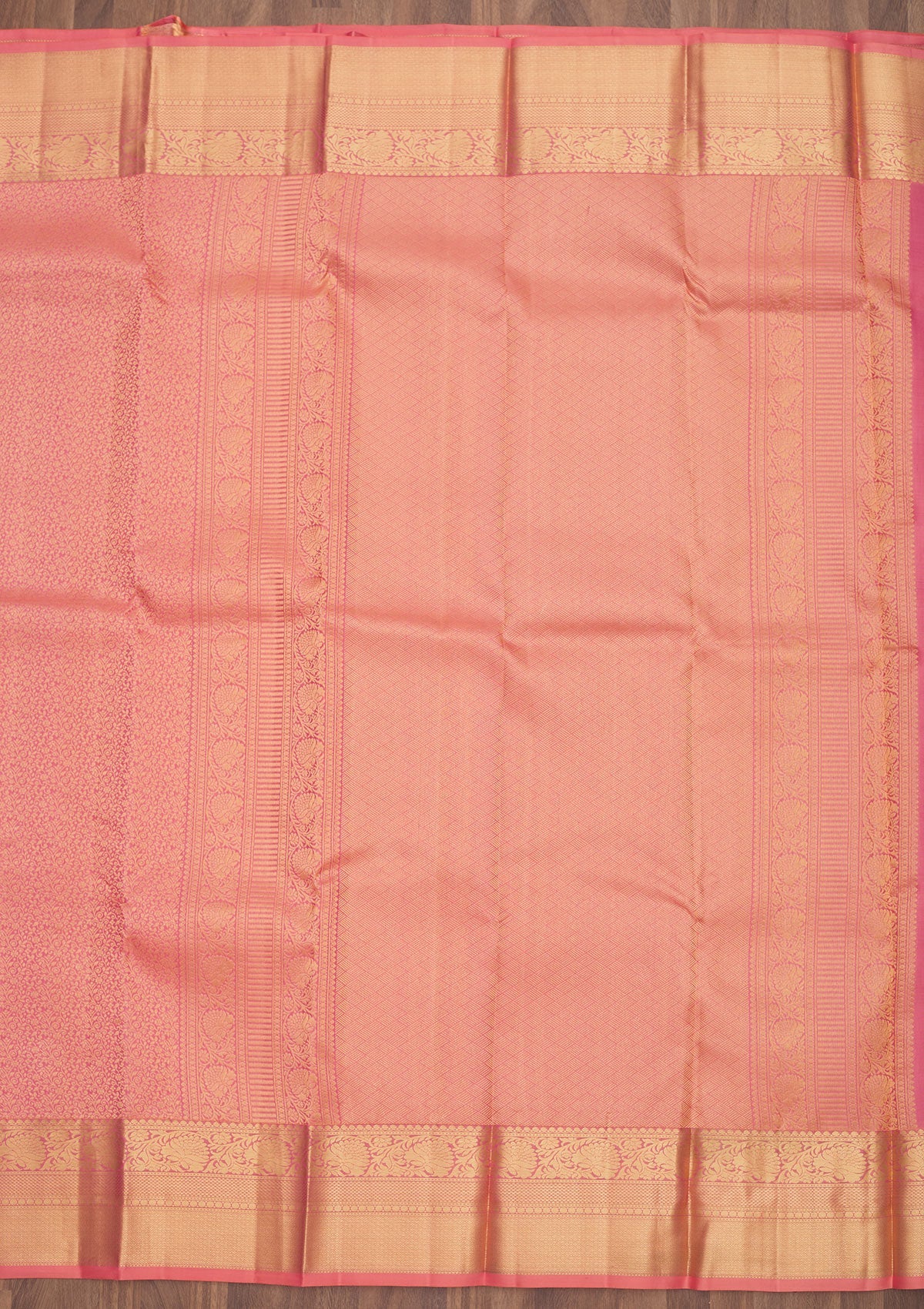 Peach Zariwork Pure Silk Saree