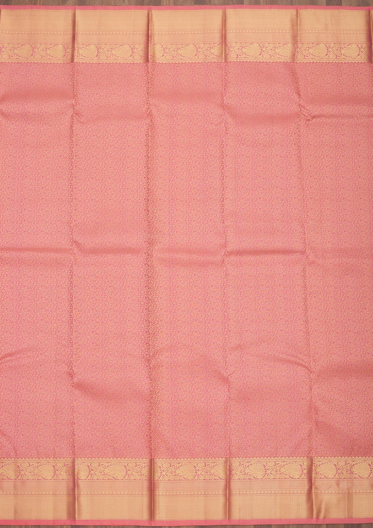 Peach Zariwork Pure Silk Saree