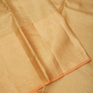 Peach Zariwork Pure Silk Saree