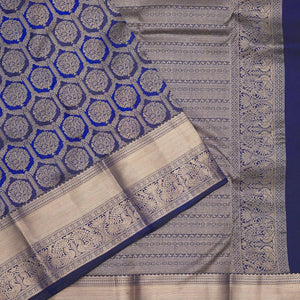 Peacock Blue Zariwork Pure Silk Saree