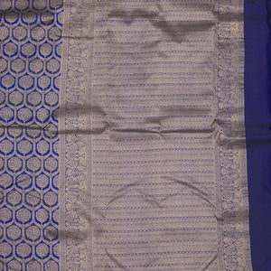 Peacock Blue Zariwork Pure Silk Saree