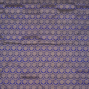Peacock Blue Zariwork Pure Silk Saree