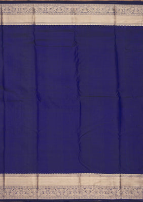 Peacock Blue Zariwork Pure Silk Saree