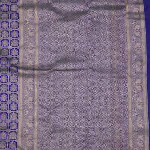 Peacock Blue Zariwork Pure Silk Saree
