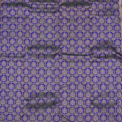 Peacock Blue Zariwork Pure Silk Saree
