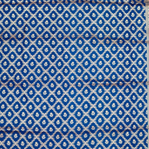 Peacock Blue Zariwork Pure Silk Saree