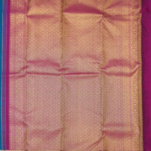 Peacock Blue Zariwork Pure Silk Saree