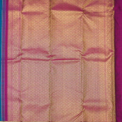 Peacock Blue Zariwork Pure Silk Saree