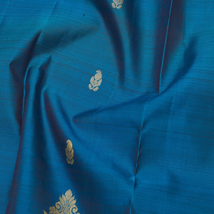 Peacock Blue Zariwork Pure Silk Saree