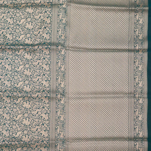 Peacock Blue Zariwork Pure Silk Saree