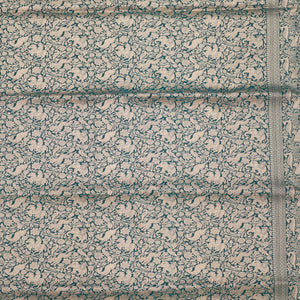 Peacock Blue Zariwork Pure Silk Saree