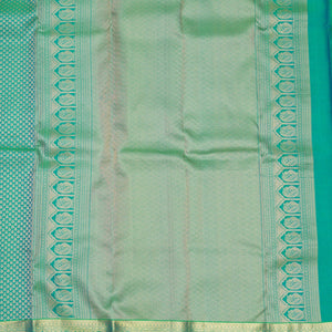 Peacock Green Zariwork Pure Silk Saree