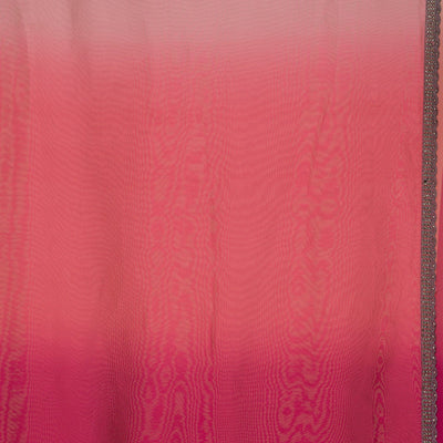 Pink Stonework Satin Saree