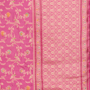 Pink Zariwork Banarasi Silk Saree