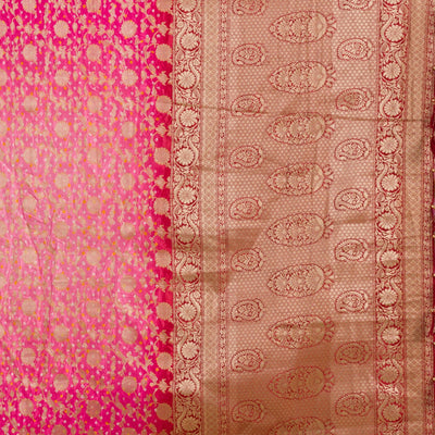 Pink Zariwork Georgette Saree
