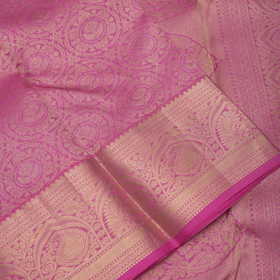 Pink Zariwork Pure Silk Saree