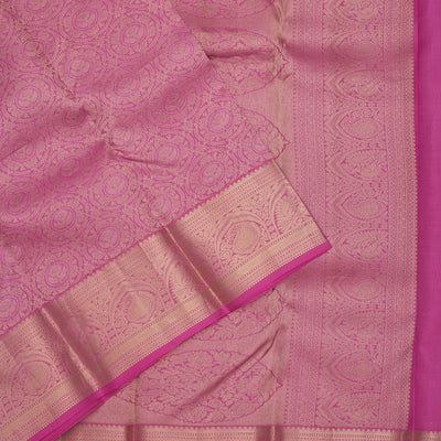 Pink Zariwork Pure Silk Saree