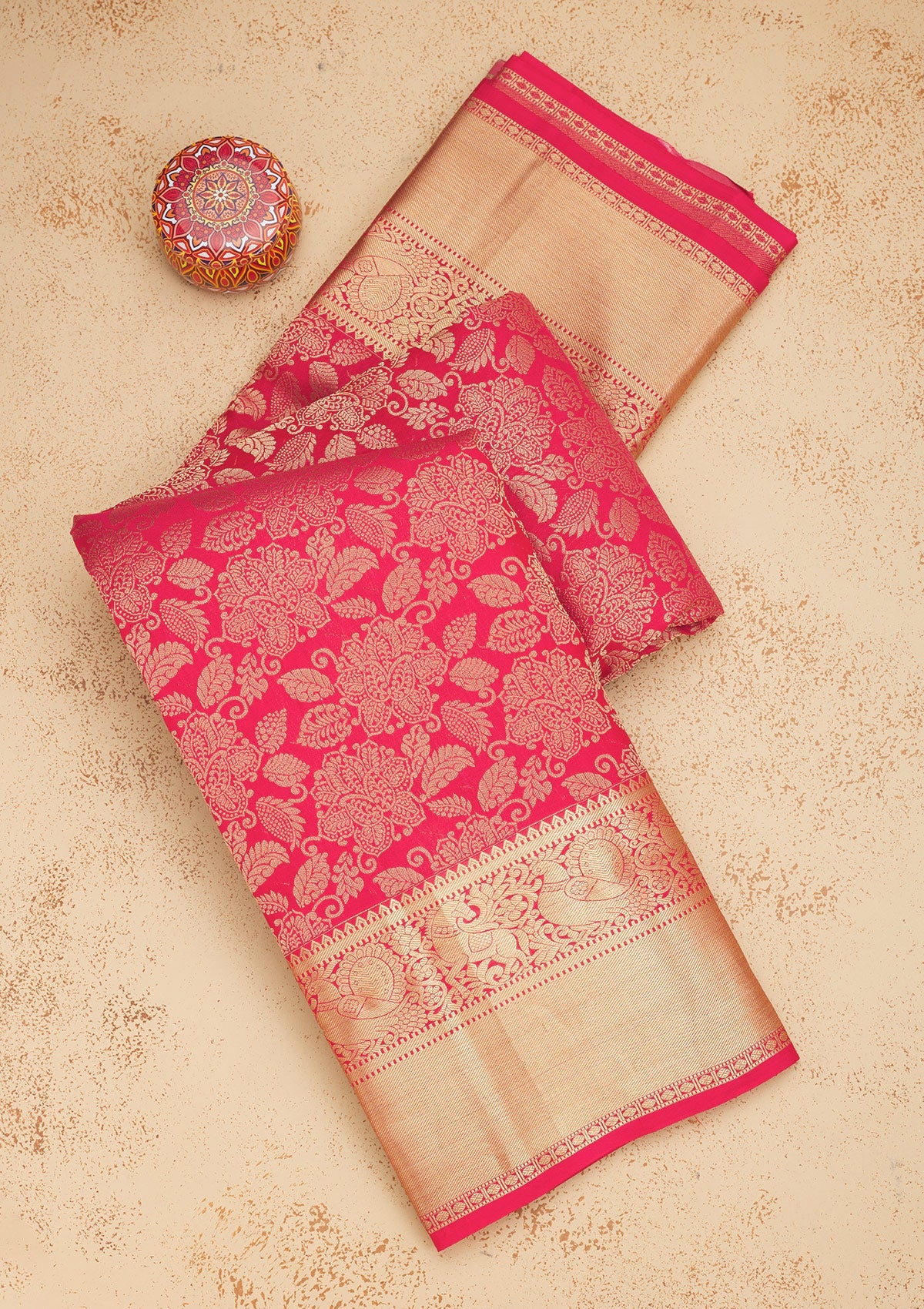 Pink Zariwork Pure Silk Saree