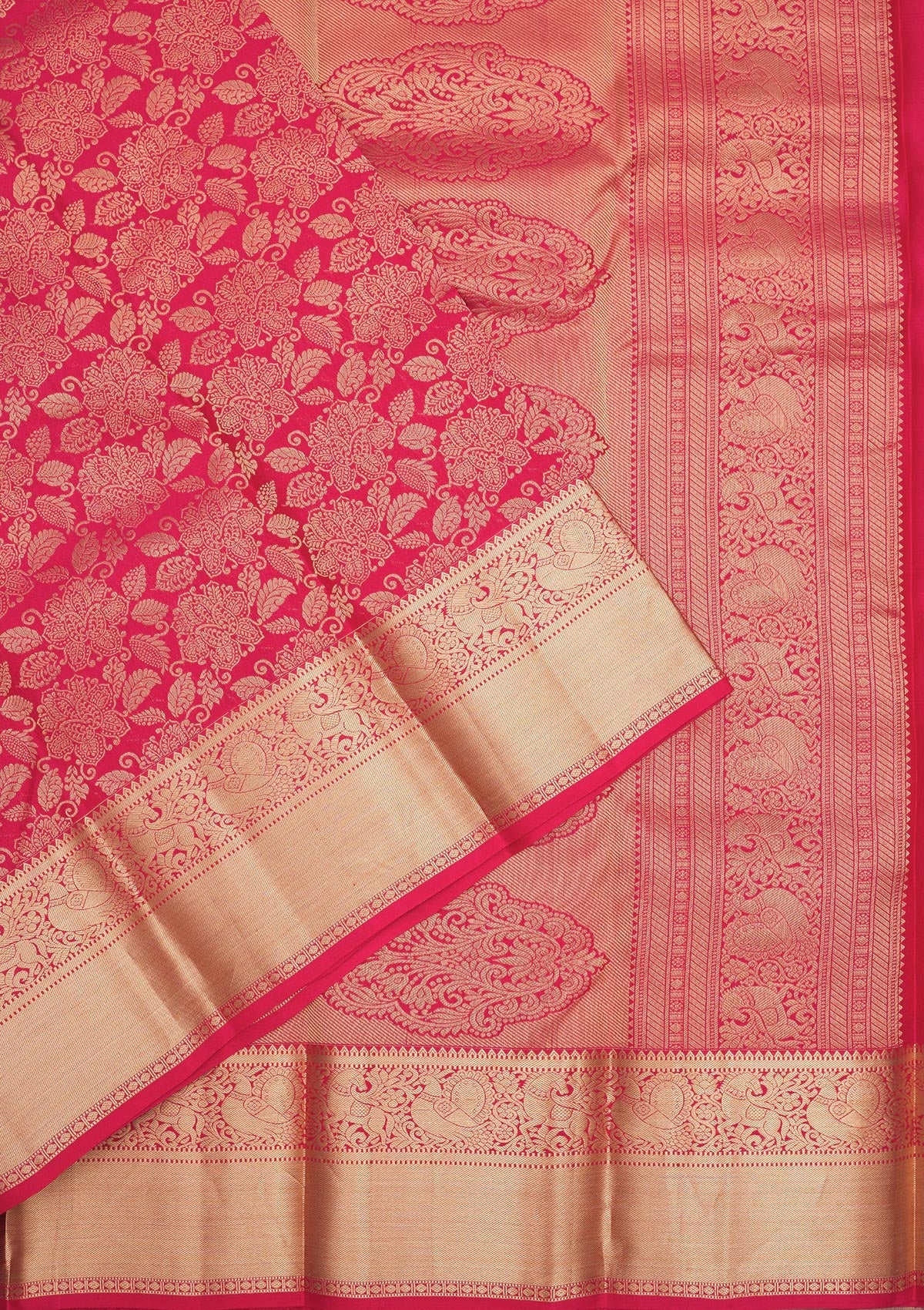 Pink Zariwork Pure Silk Saree
