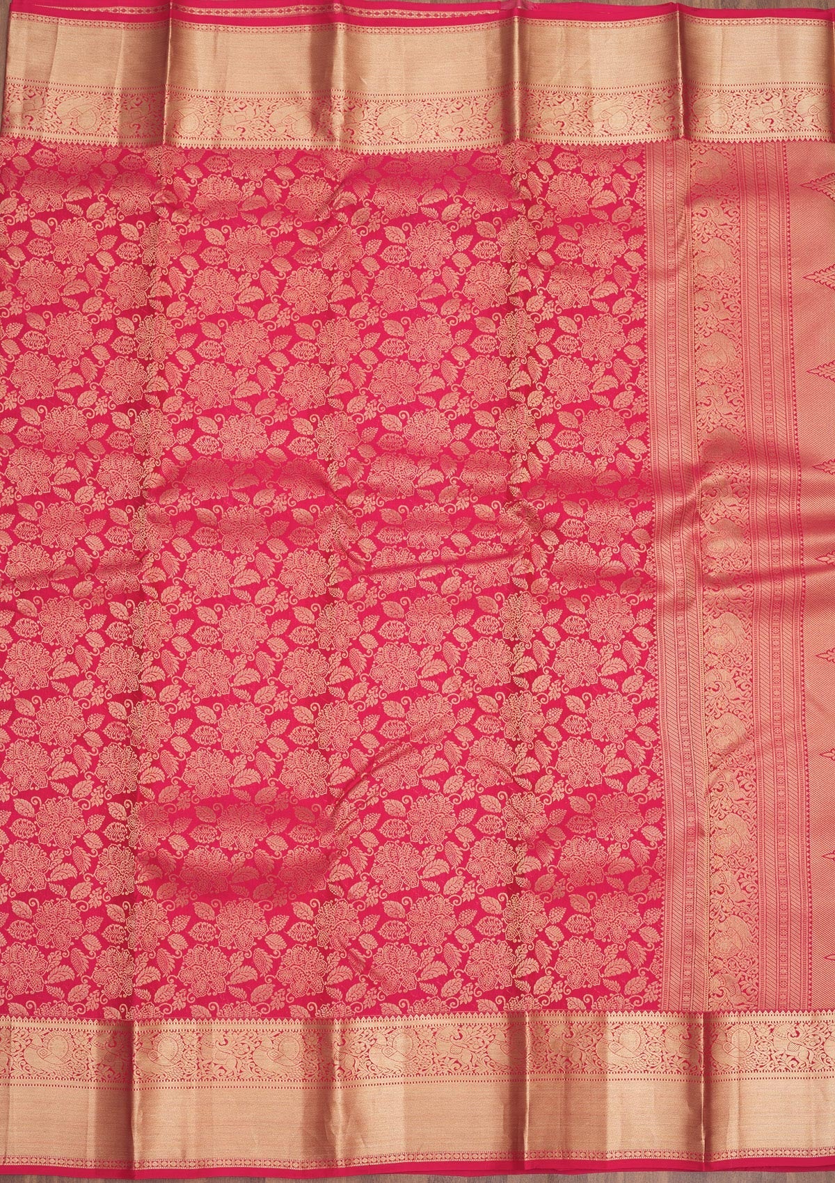 Pink Zariwork Pure Silk Saree