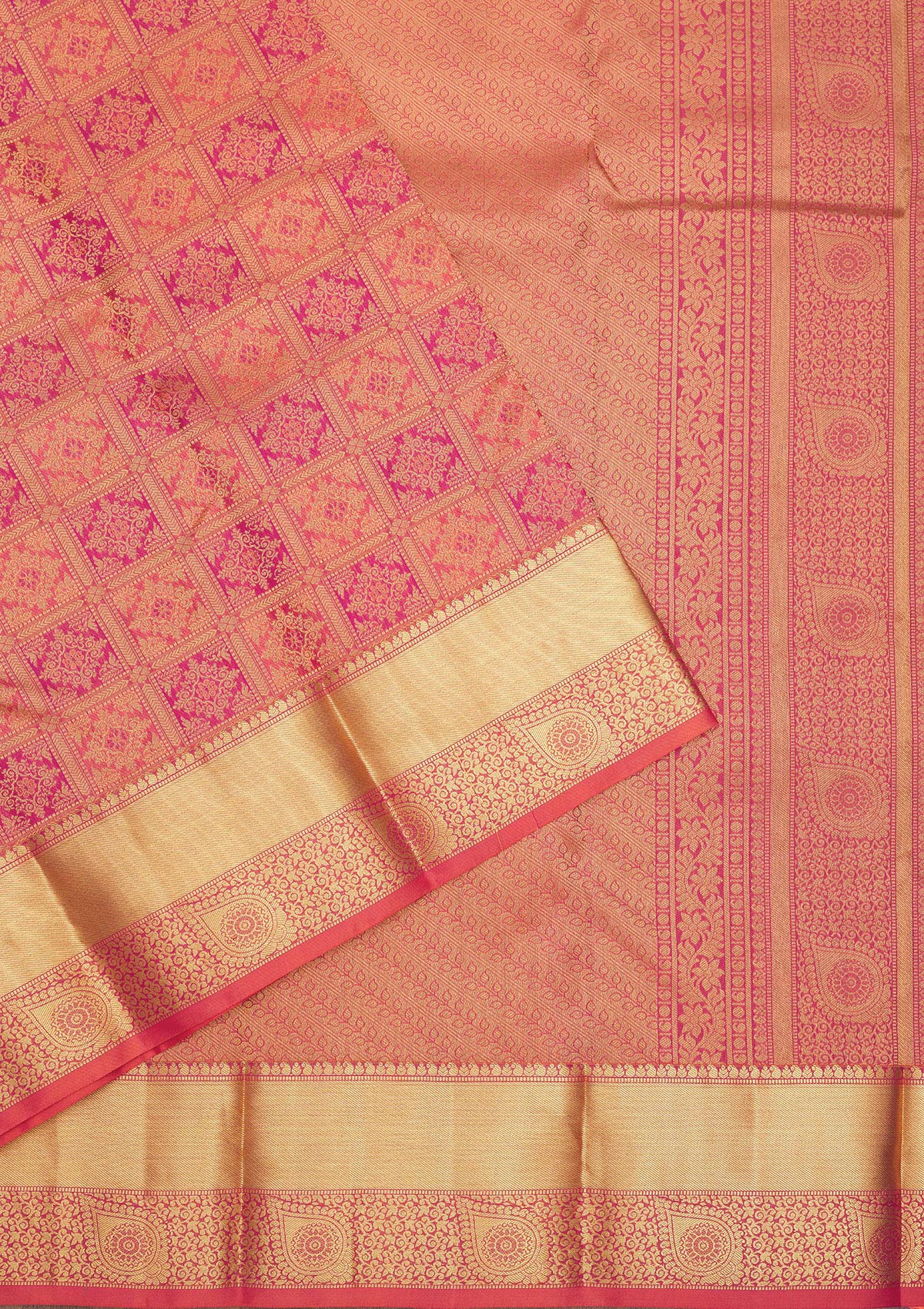 Pink Zariwork Pure Silk Saree
