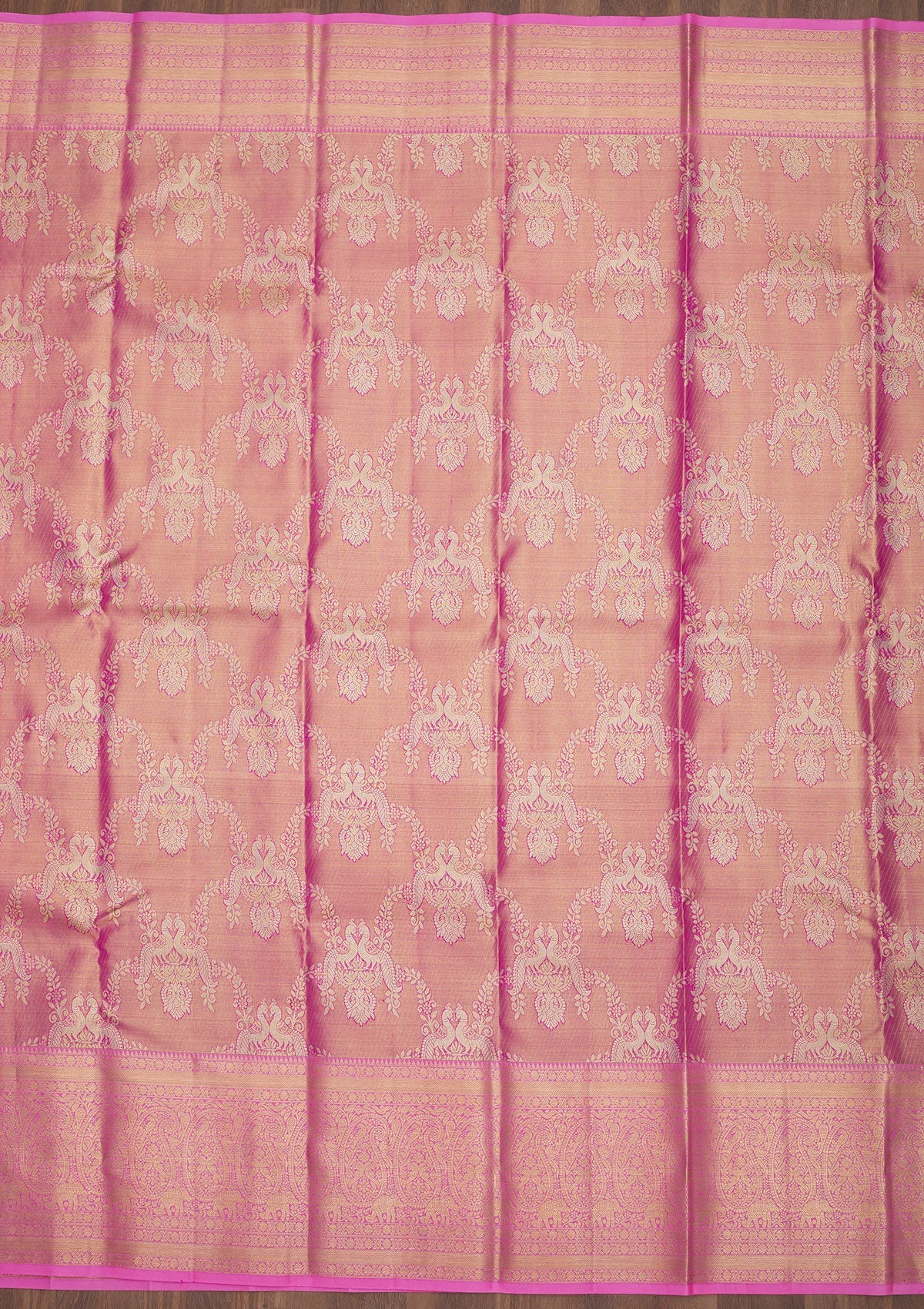 Pink Zariwork Pure Silk Saree