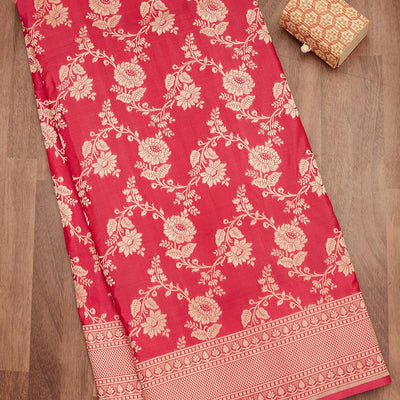 Pink Zariwork Pure Silk Saree