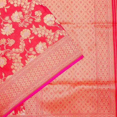 Pink Zariwork Pure Silk Saree