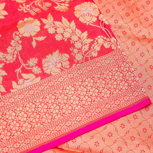 Pink Zariwork Pure Silk Saree