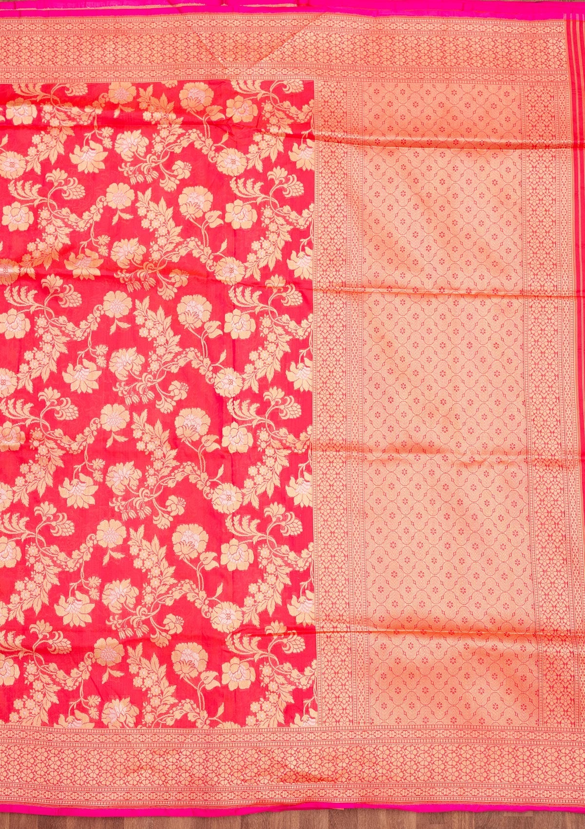 Pink Zariwork Pure Silk Saree
