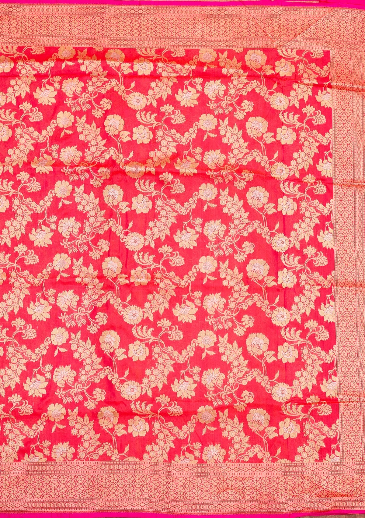 Pink Zariwork Pure Silk Saree