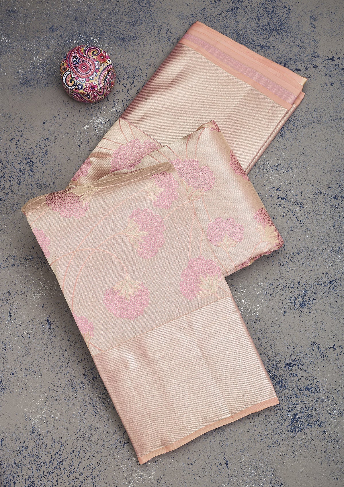 Pink Zariwork Pure Silk Saree