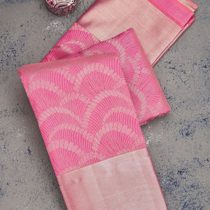 Pink Zariwork Pure Silk Saree
