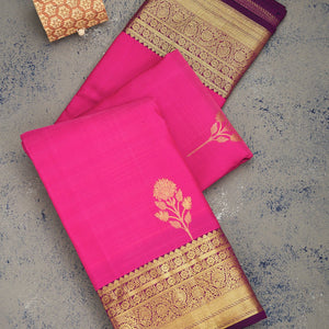 Pink Zariwork Pure Silk Saree