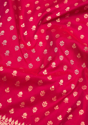 Pink Zariwork Pure Silk Saree