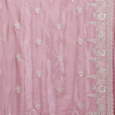 Pink Zariwork Tissue Saree
