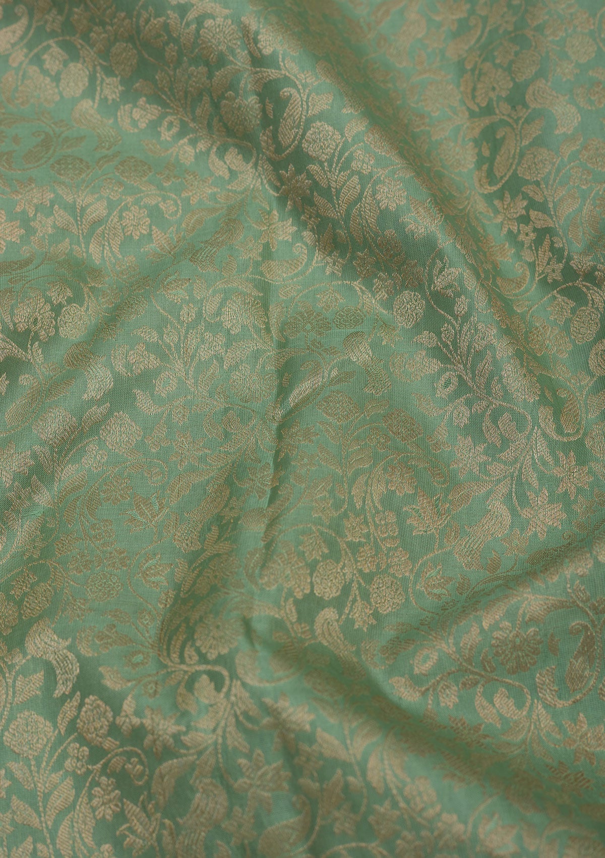 Pista Green Zariwork Pure Silk Saree