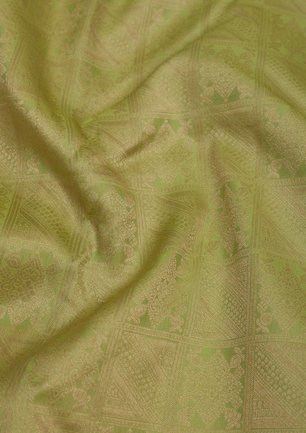 Pista Green Zariwork Pure Silk Saree