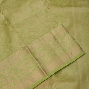 Pista Green Zariwork Pure Silk Saree