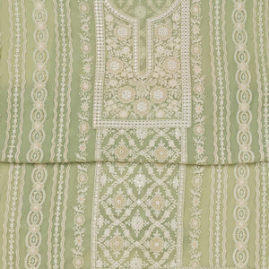 Pista Green Chikankari Georgette Unstitched Salwar Suit