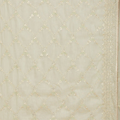 Pista Green Gotapatti Tissue Saree