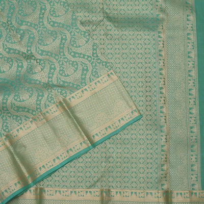 Pista Green Zariwork Pure Silk Saree