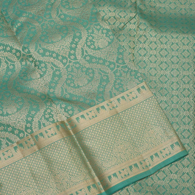 Pista Green Zariwork Pure Silk Saree