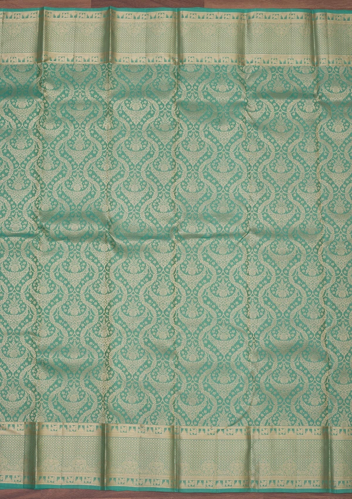 Pista Green Zariwork Pure Silk Saree