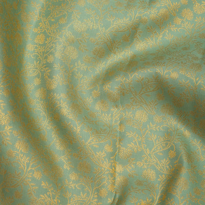 Pista Green Zariwork Pure Silk Saree