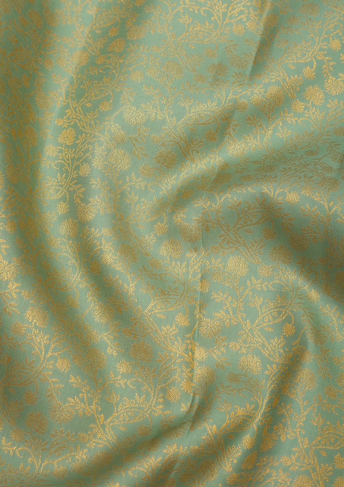 Pista Green Zariwork Pure Silk Saree